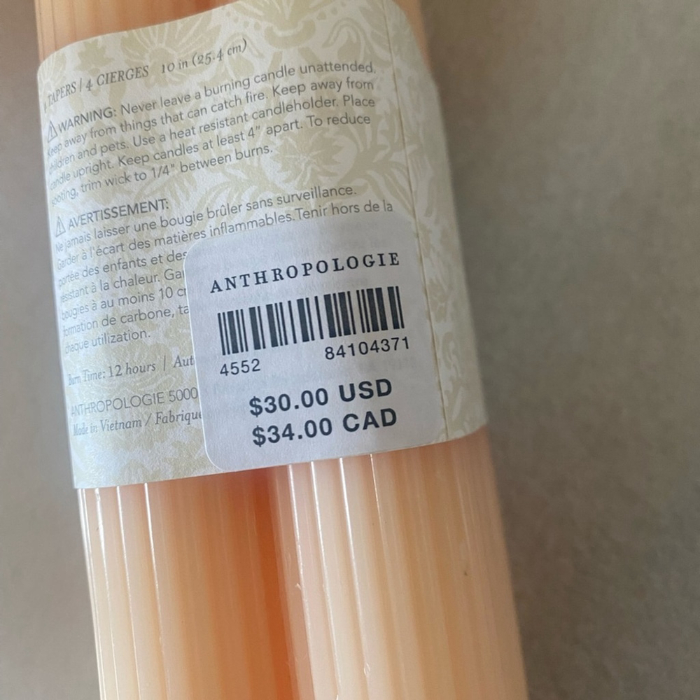 Anthropologie Tapered Candles Set - ivory - Picture 4 of 5